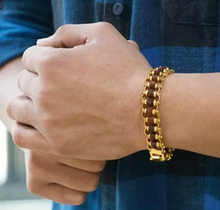 Load image into Gallery viewer, Gold Plated Rudraksha Bracelet