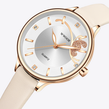 Load image into Gallery viewer, Green Dial Black Strap Leather Watch