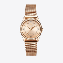 Load image into Gallery viewer, Amber Rose Gold Mesh Strap Watch
