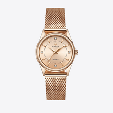Load image into Gallery viewer, Amber Rose Gold Mesh Strap Watch