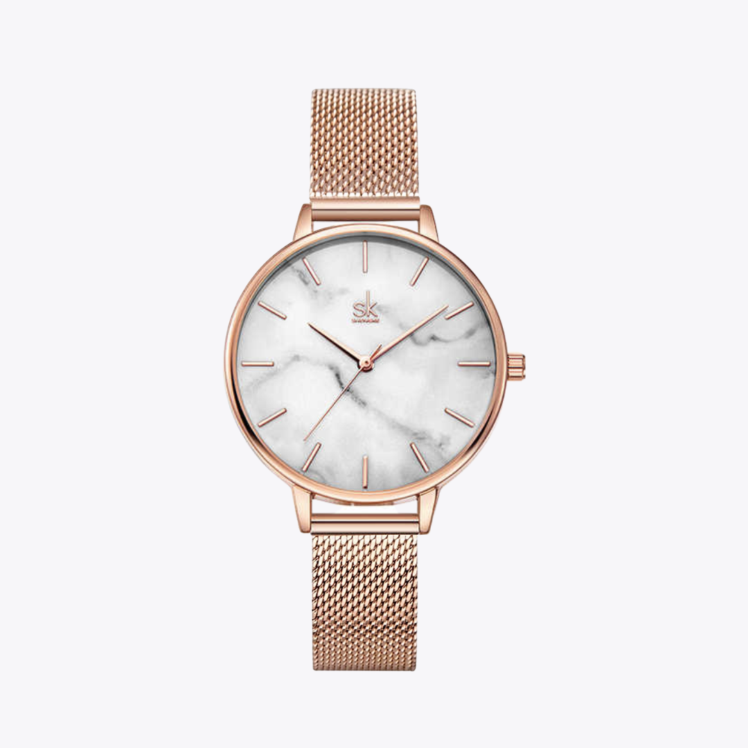 Horaire By Calley Minimalist Gold Marble Mesh Watch Calley India