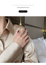 Load image into Gallery viewer, Zircon Gold Double Opening Rings