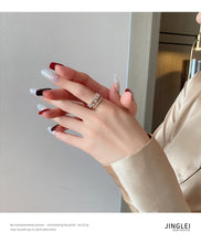 Load image into Gallery viewer, Zircon Gold Double Opening Rings