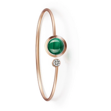 Load image into Gallery viewer, Rose Gold Green Crystal Bracelet