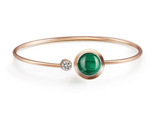 Load image into Gallery viewer, Rose Gold Green Crystal Bracelet