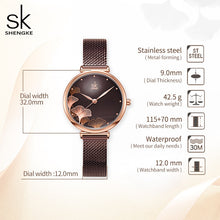 Load image into Gallery viewer, Creative Brown Mesh Band Watch Series Women