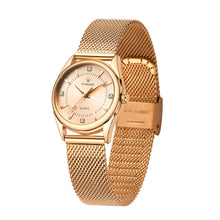 Load image into Gallery viewer, Amber Rose Gold Mesh Strap Watch