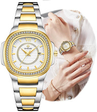 Load image into Gallery viewer, White Pink Dual Tone Watch