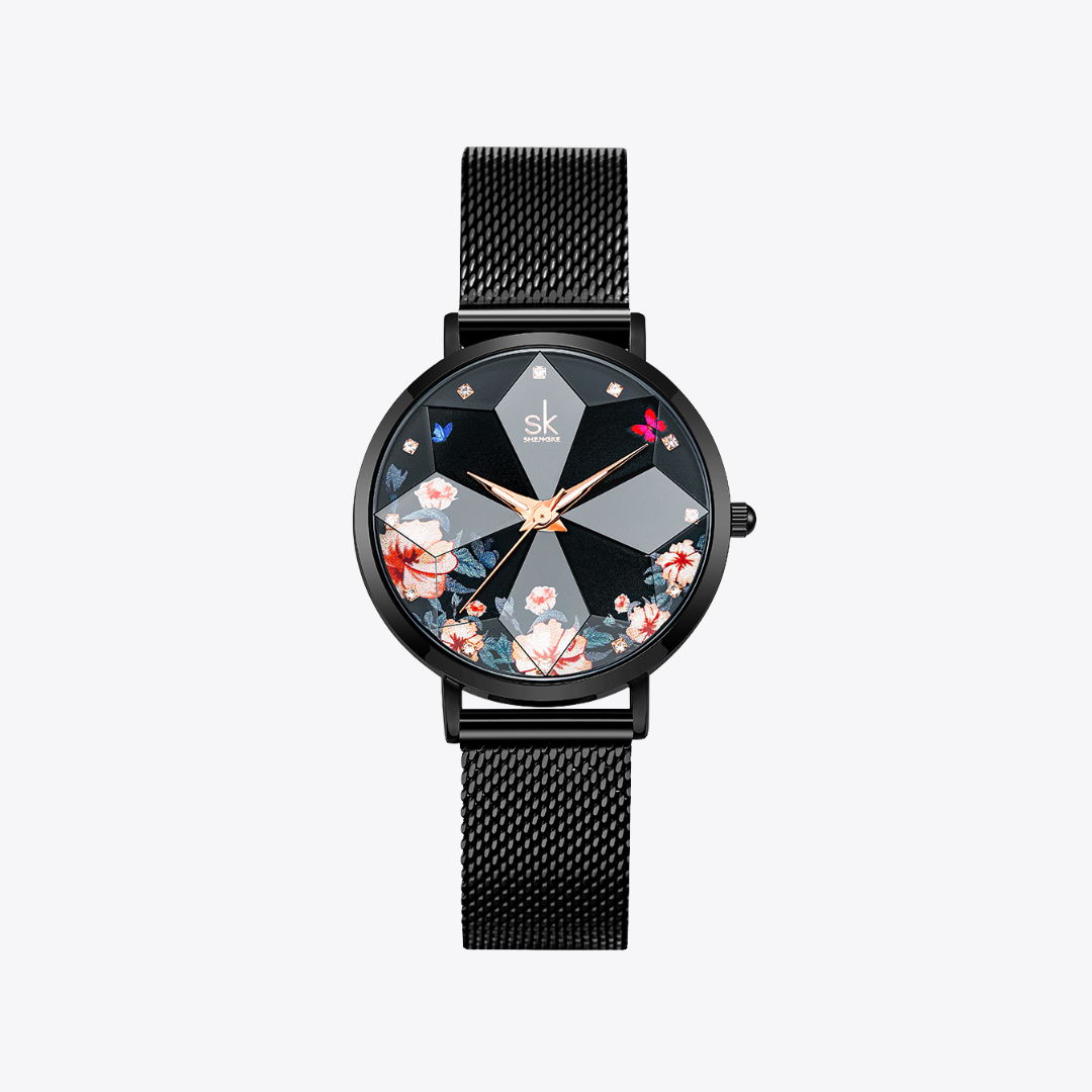 Abstract Florals 30mm Rose Gold & Blush Leather Strap Watch | Olivia Burton  London