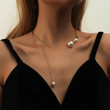 Load image into Gallery viewer, White Imitation Pearl Choker Necklace
