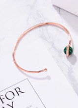 Load image into Gallery viewer, Rose Gold Green Crystal Bracelet
