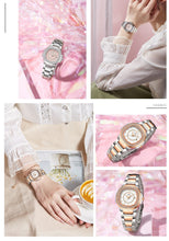 Load image into Gallery viewer, White Pink Dual Tone Watch
